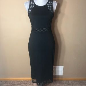 Express black midi dress
